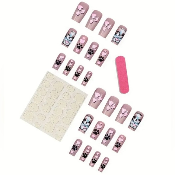 Dog Fake Press On Nails NWT - Picture 6 of 12